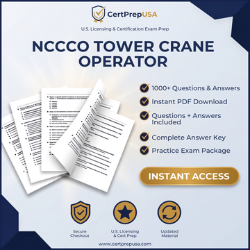 NCCCO Tower Crane Operator Written Practice Exam – Instant PDF
