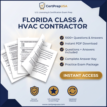 Florida Class A HVAC Air-Conditioning Contractor Practice Exam – Instant PDF