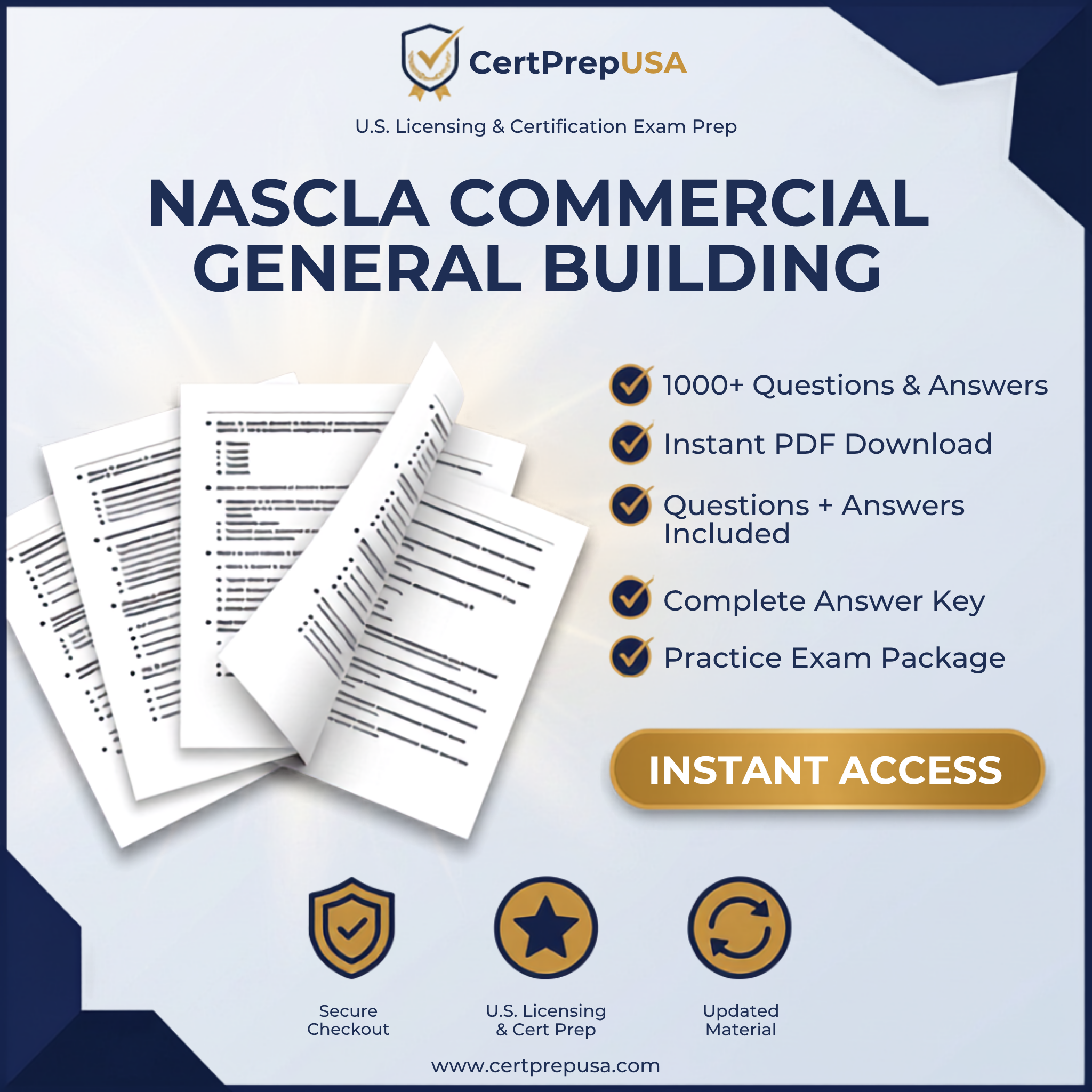 NASCLA Commercial General Building Contractor Practice Exam – Instant PDF