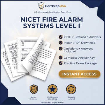 NICET Fire Alarm Systems Level I Practice Exam – Instant PDF